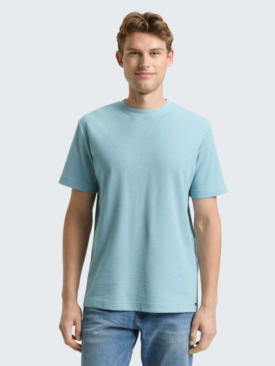t-shirt mit waffelstruktur