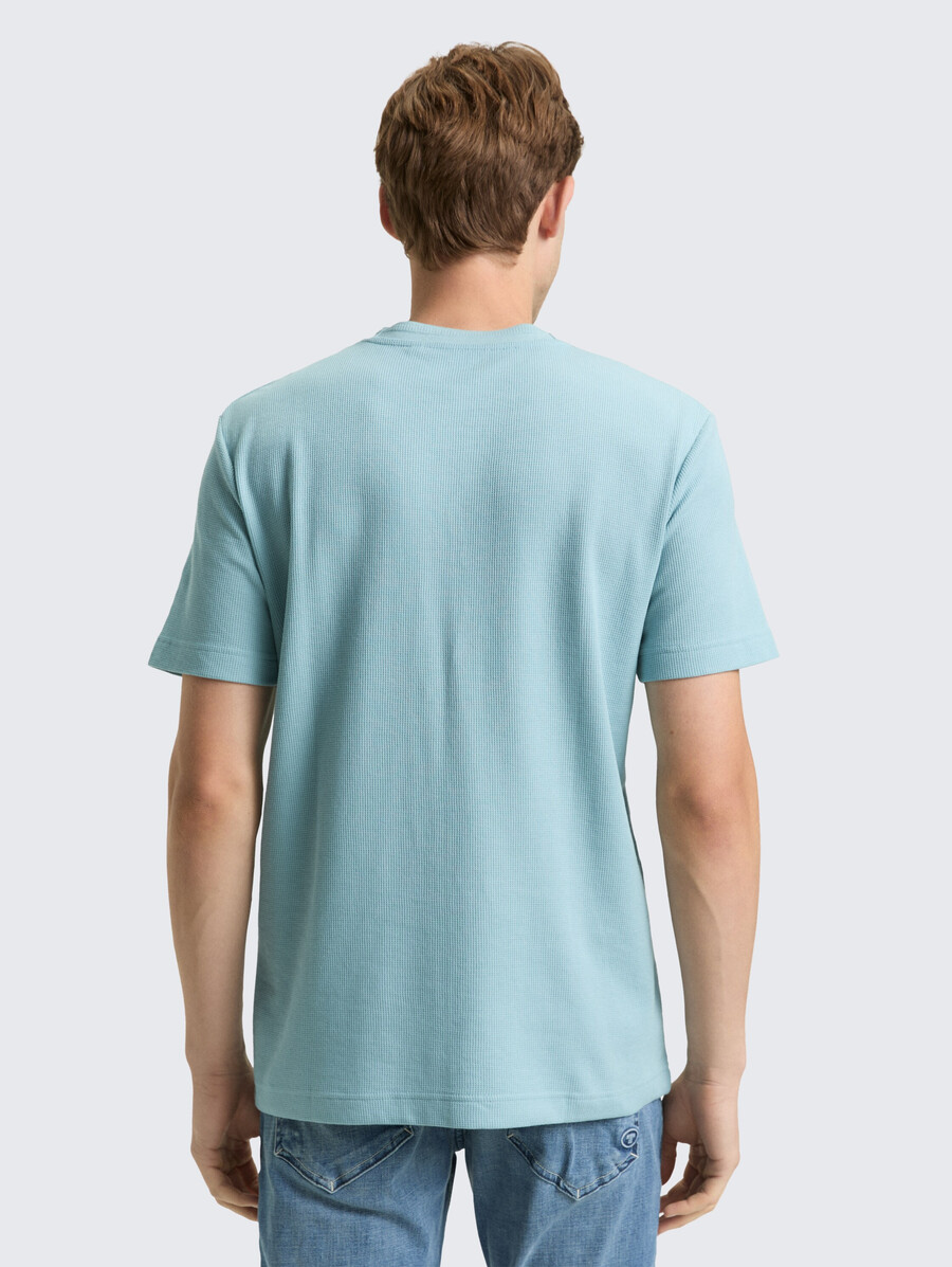t-shirt mit waffelstruktur