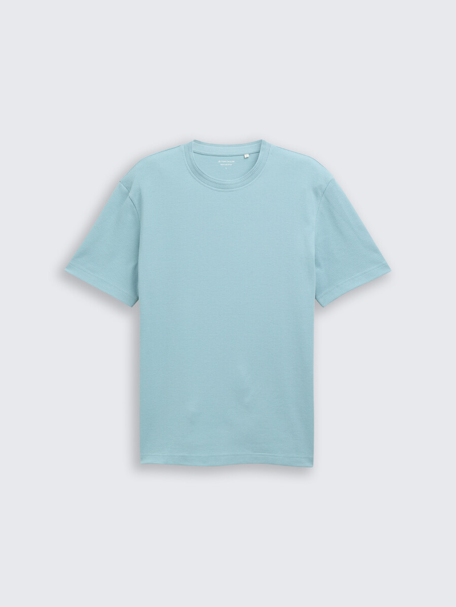 t-shirt mit waffelstruktur