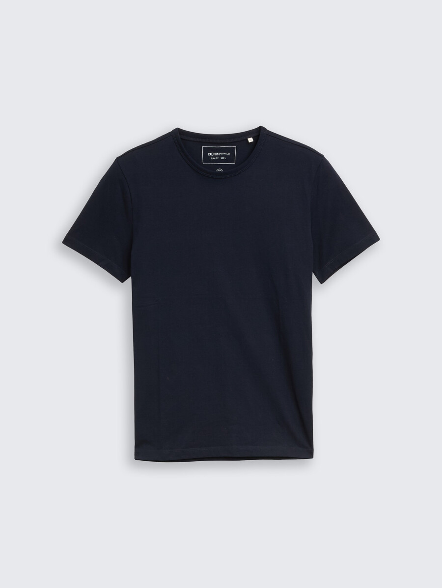 schmal geschnittenes baumwoll-t-shirt