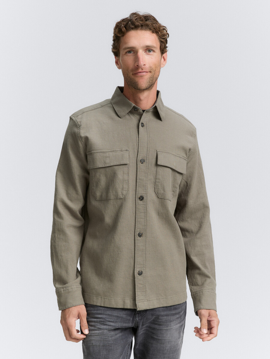 overshirt-hemd mit brusttaschen