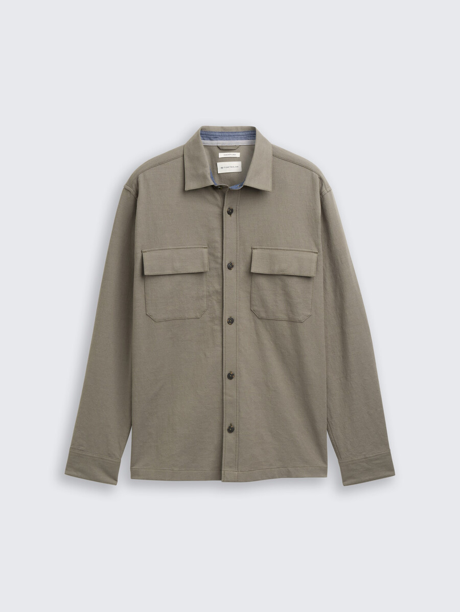 overshirt-hemd mit brusttaschen
