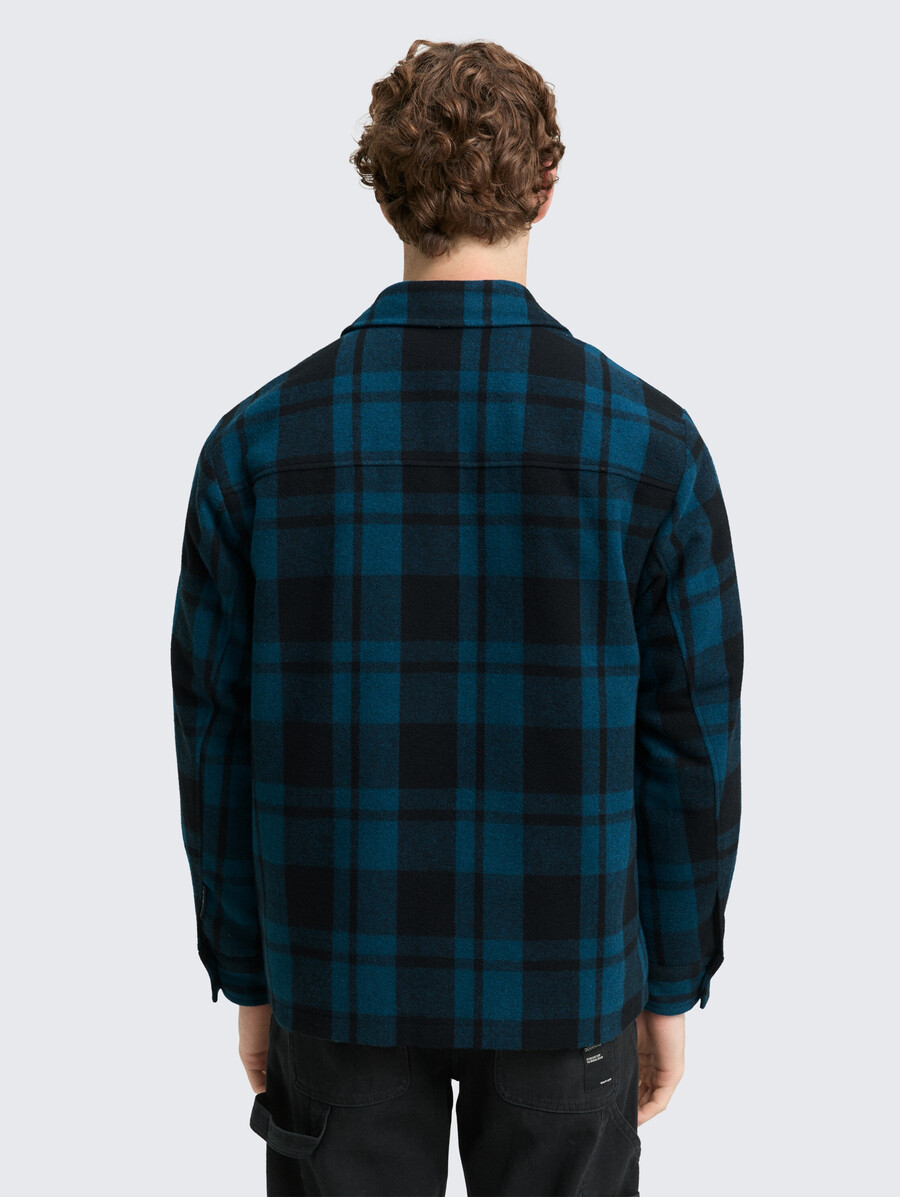 overshirt-jacke in wolloptik