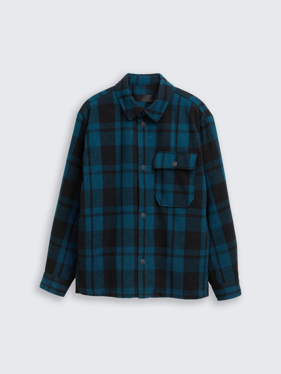 overshirt-jacke in wolloptik