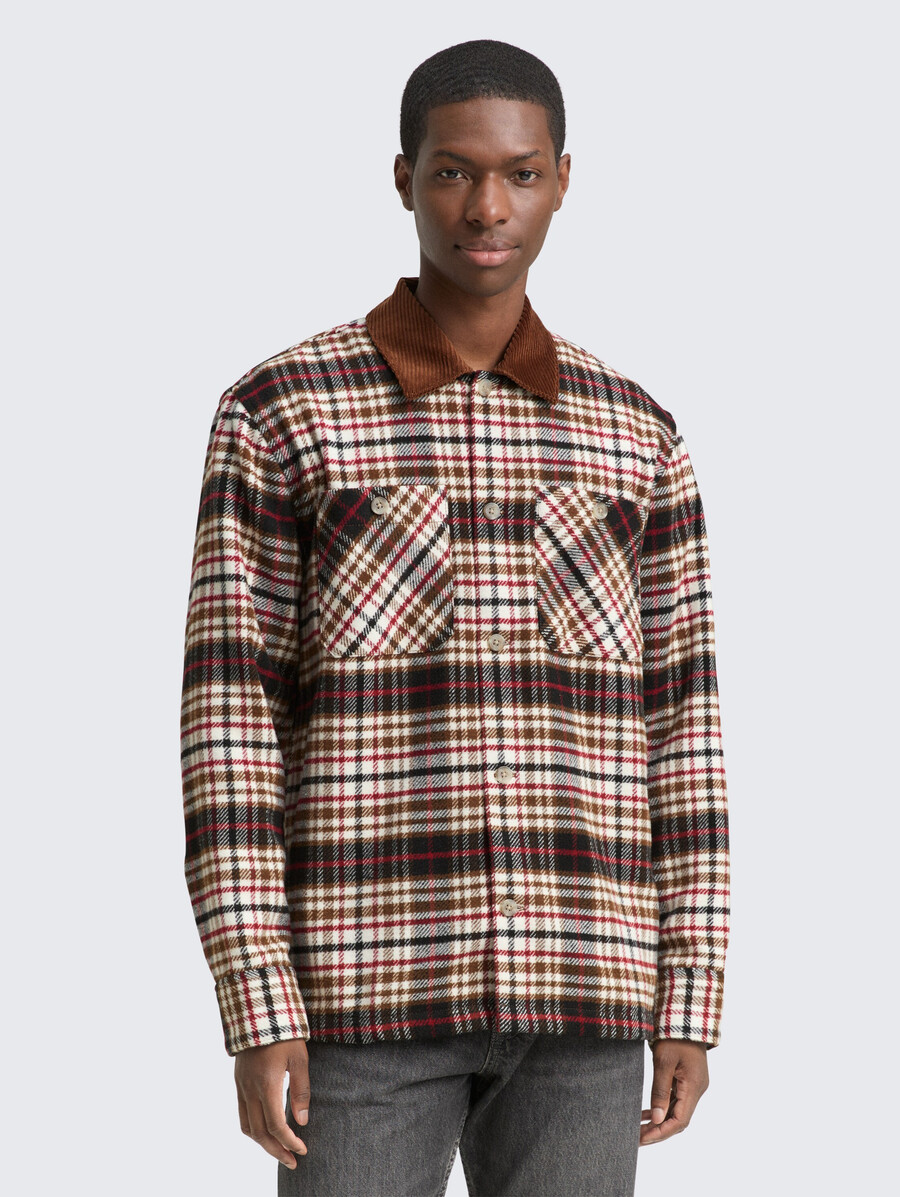 overshirt mit karomuster