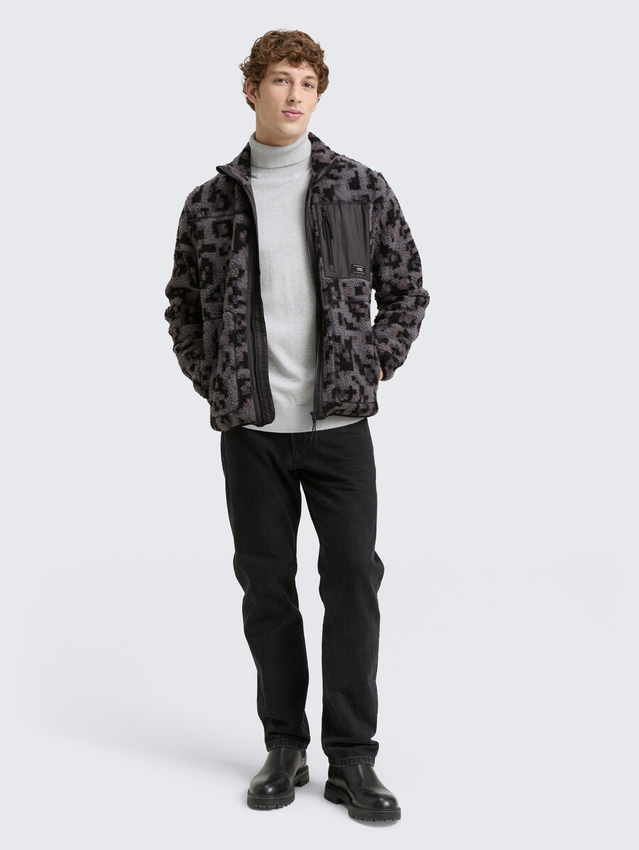 teddyjacke mit stehkragen