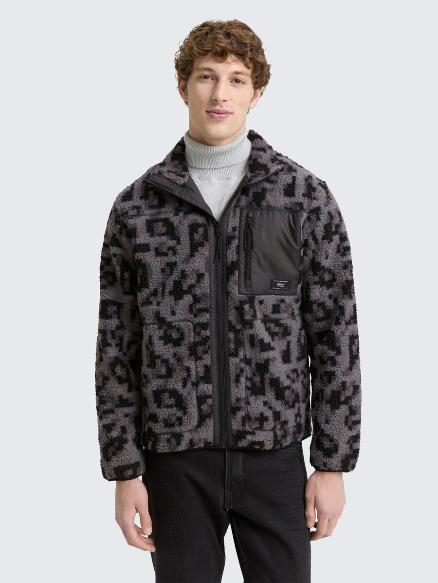 teddyjacke mit stehkragen