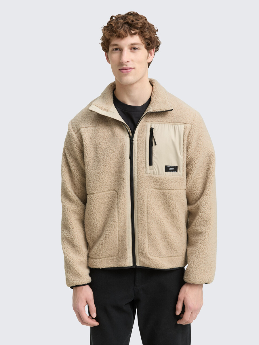 teddyjacke mit stehkragen