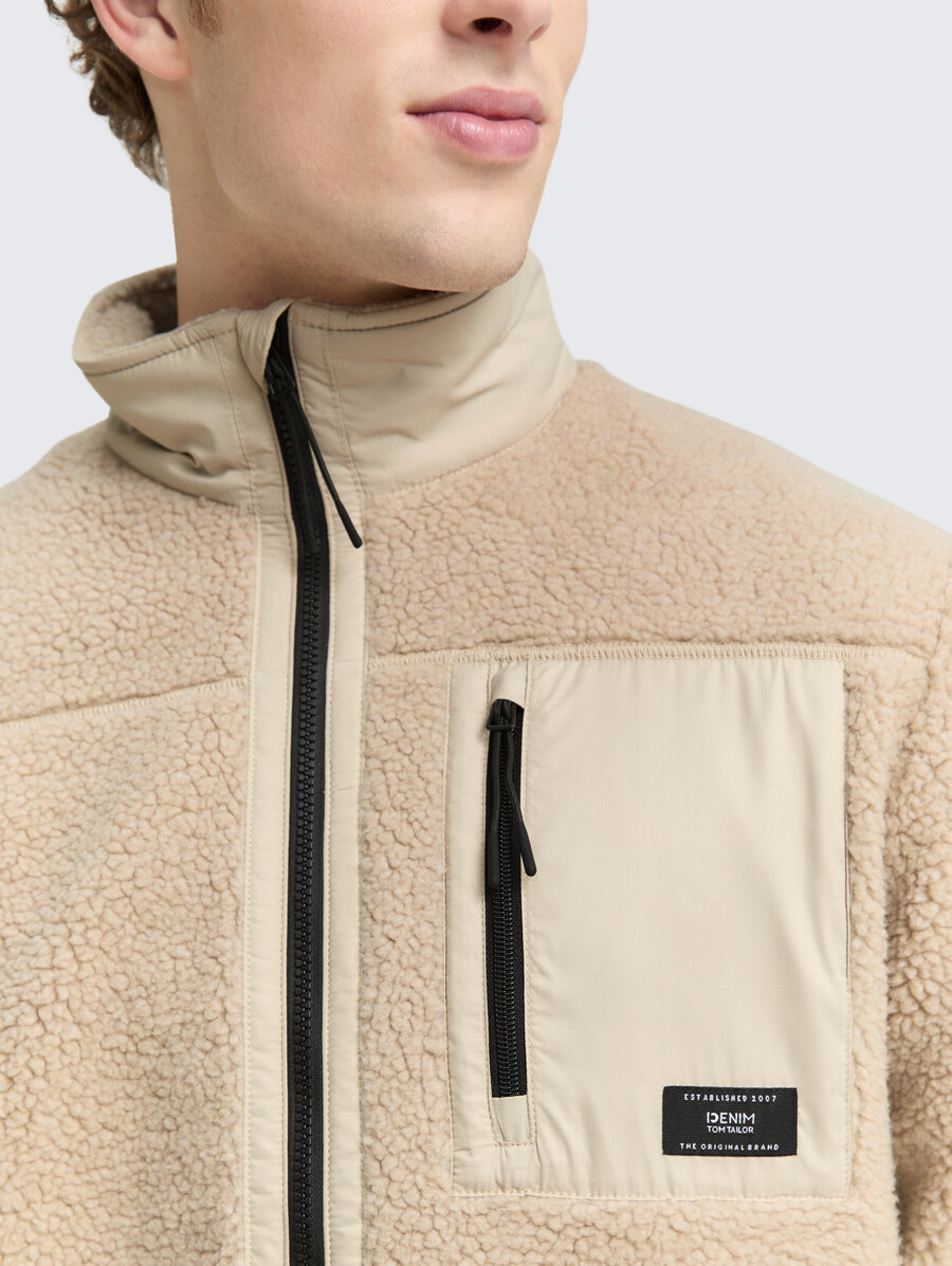 teddyjacke mit stehkragen