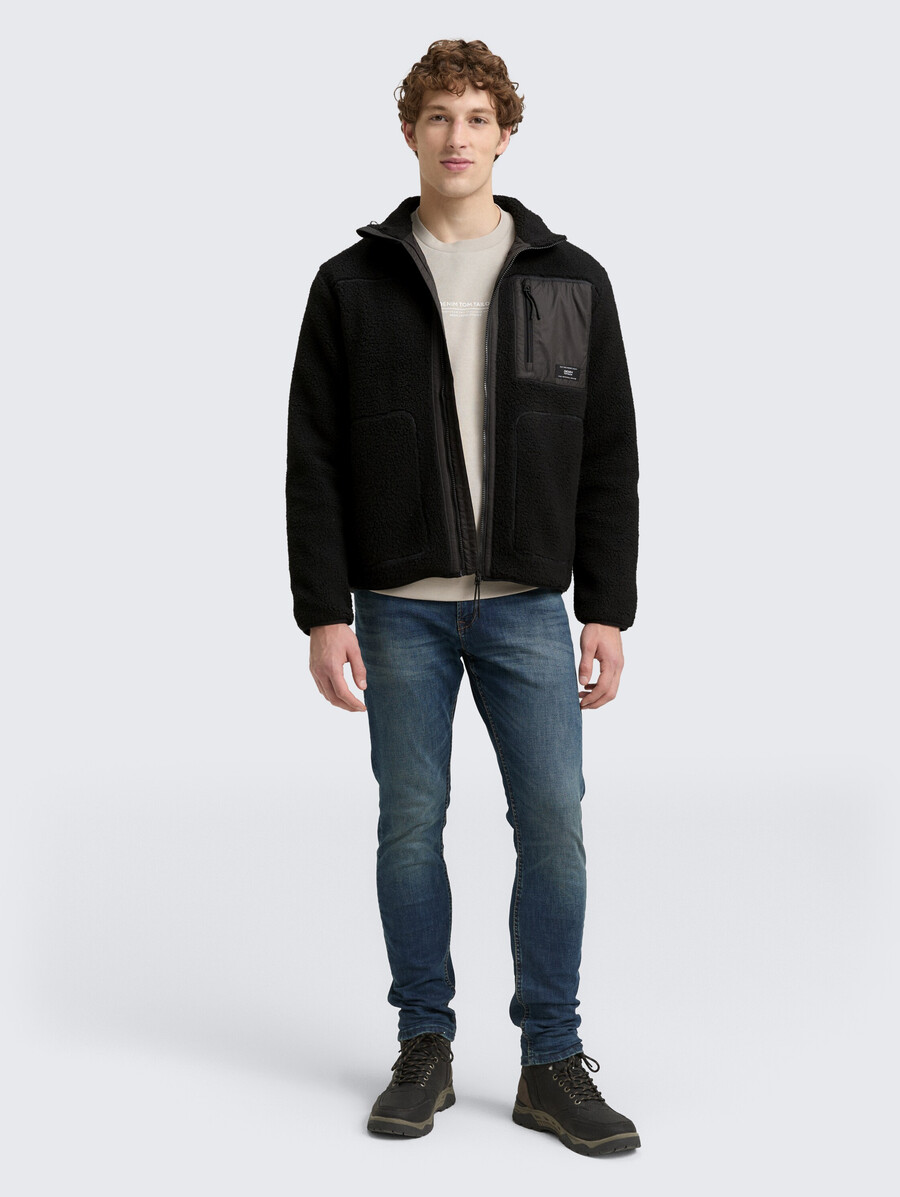 teddyjacke mit stehkragen