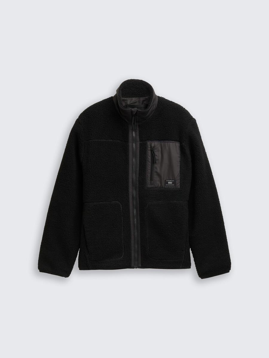 teddyjacke mit stehkragen