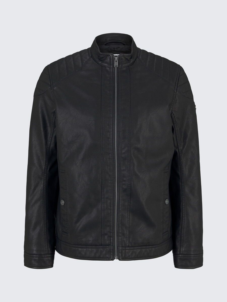 bikerjacke aus kunstleder