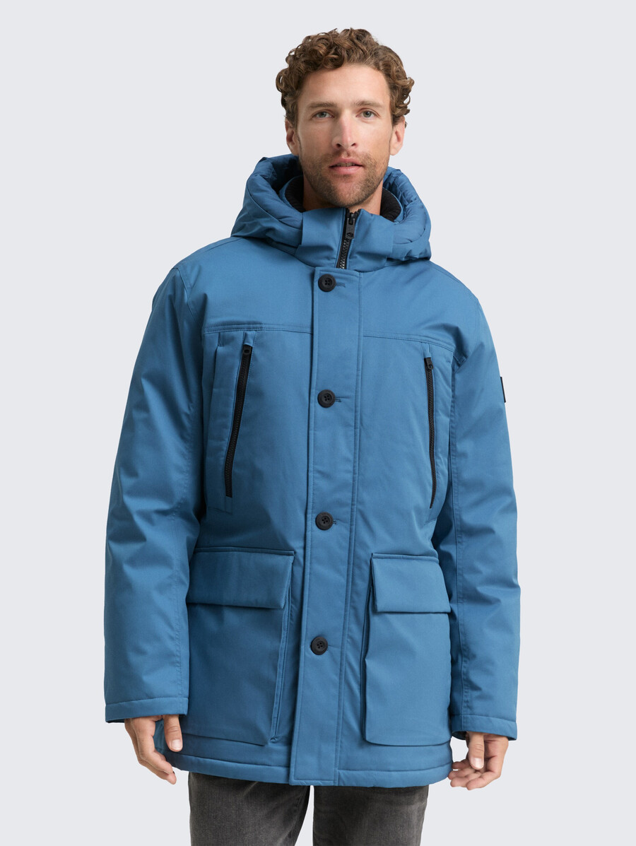 arktis-parka mit abnehmbarer kapuze