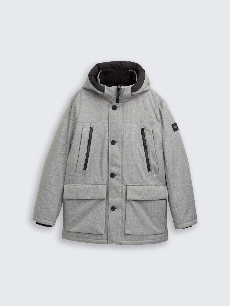 arktis-parka mit abnehmbarer kapuze