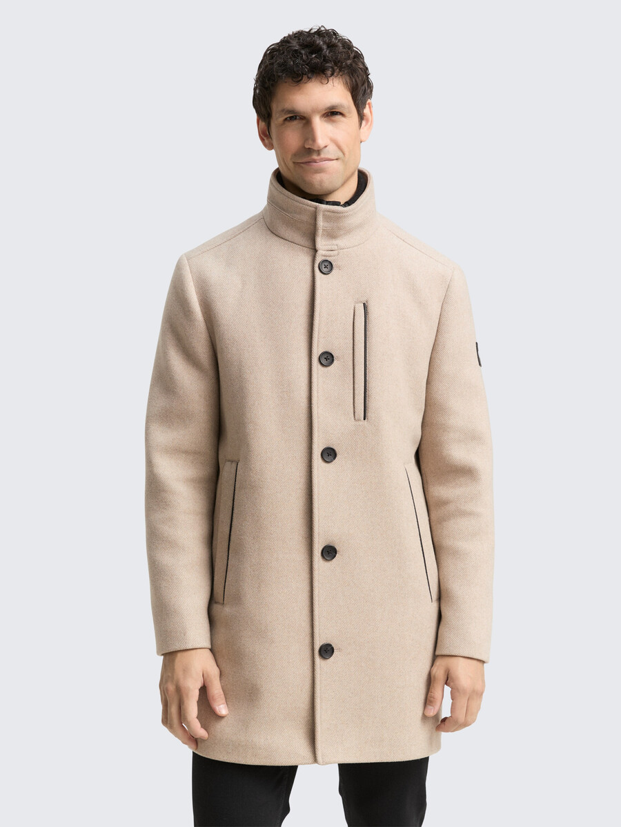 2-in-1 wollmantel mit herausnehmbarer innenjacke