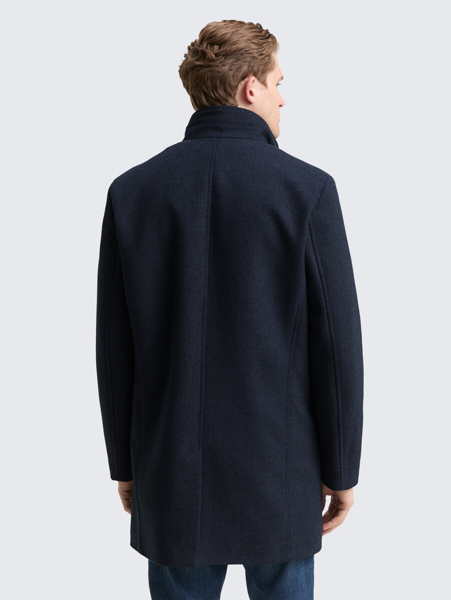 2-in-1 wollmantel mit herausnehmbarer innenjacke