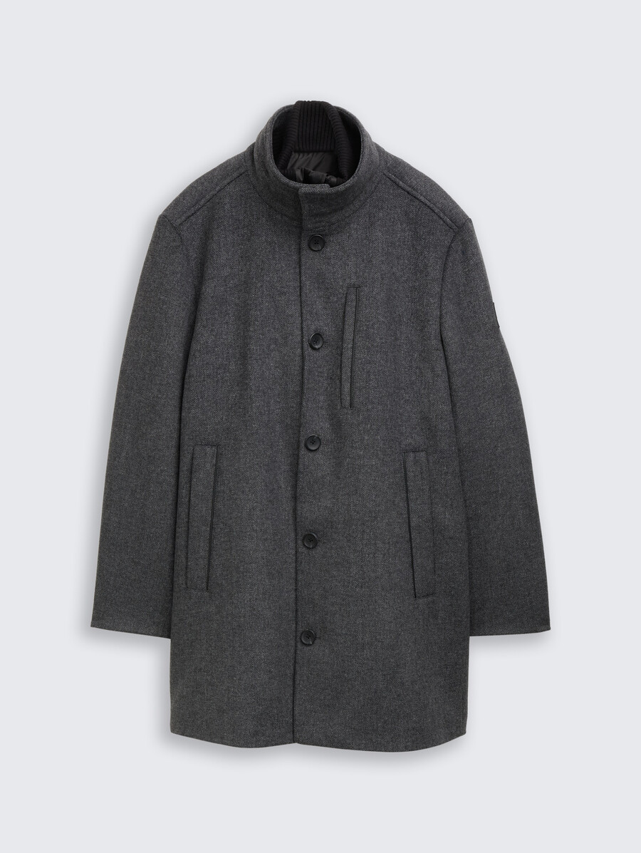 2-in-1 wollmantel mit herausnehmbarer innenjacke
