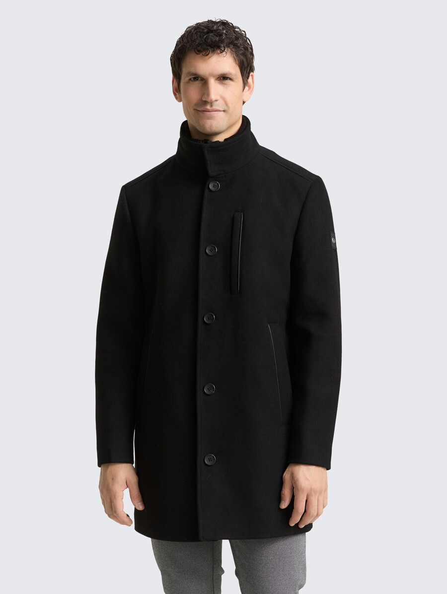 2-in-1 wollmantel mit herausnehmbarer innenjacke