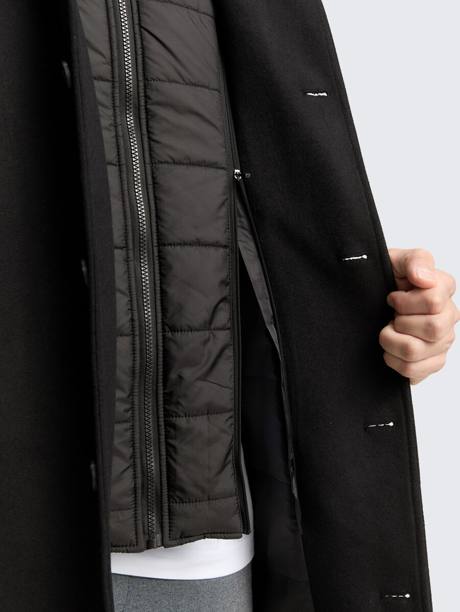 2-in-1 wollmantel mit herausnehmbarer innenjacke