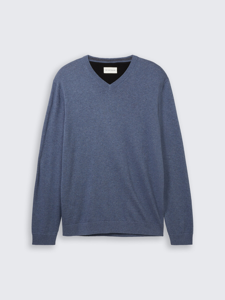 strickpullover mit v-ausschnitt