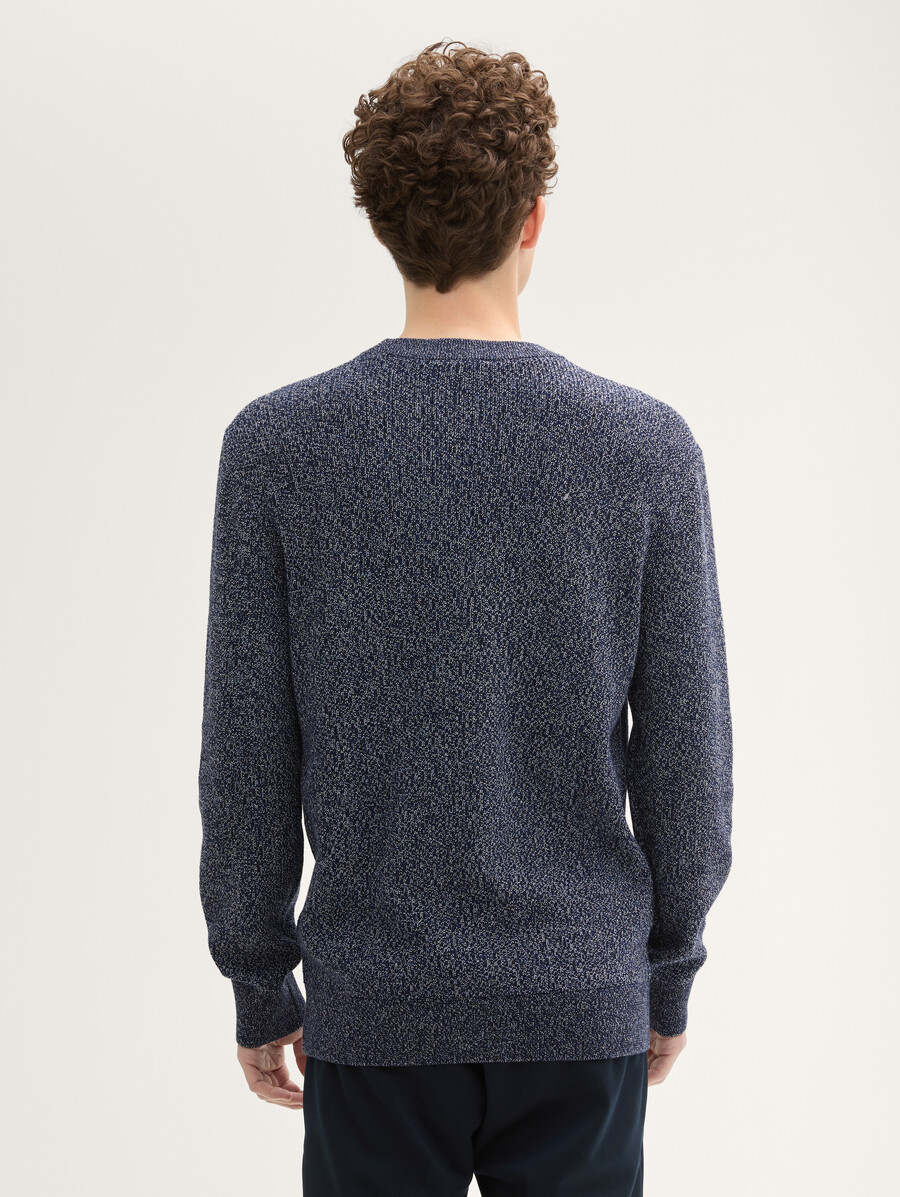strickpullover in melange-optik
