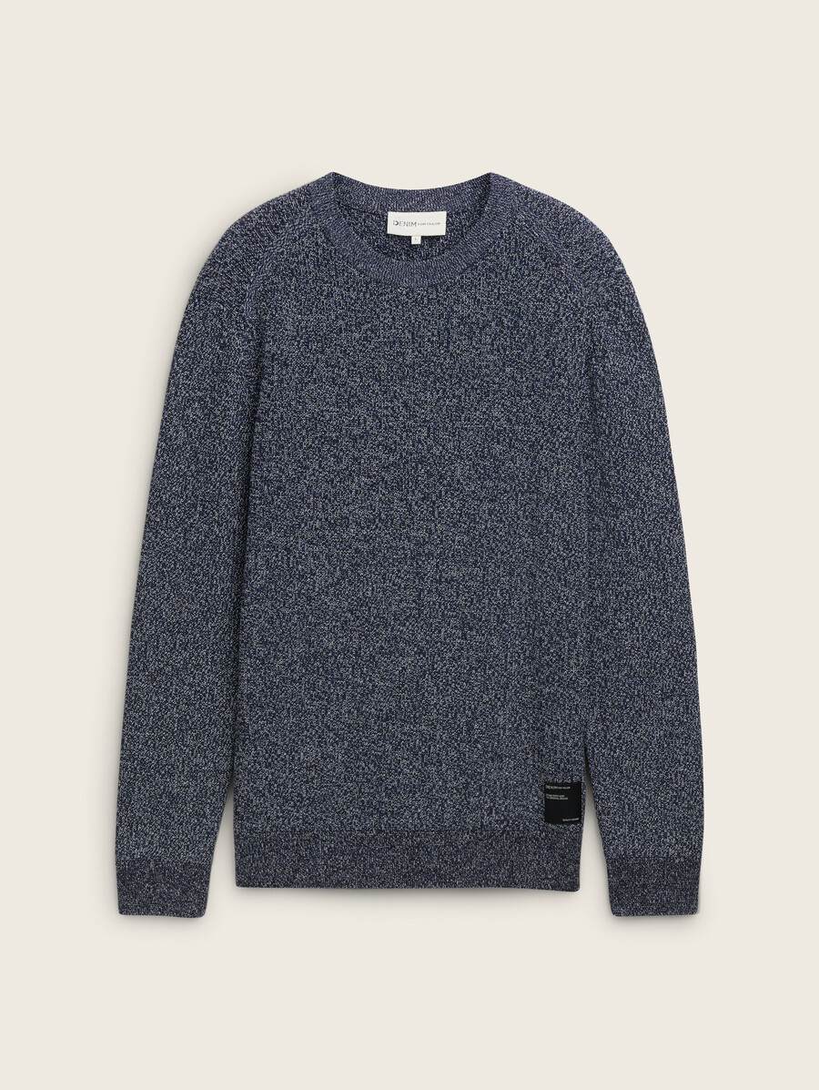 strickpullover in melange-optik