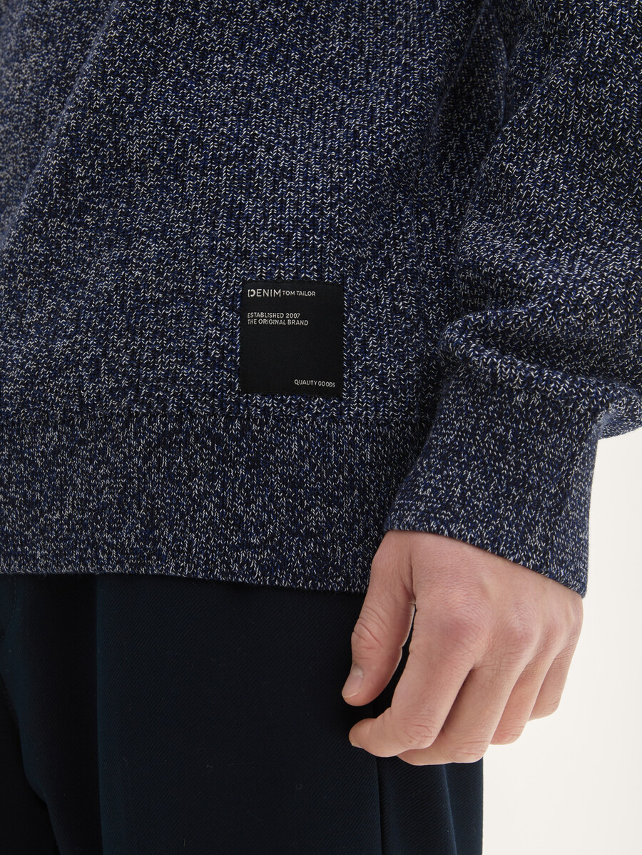strickpullover in melange-optik