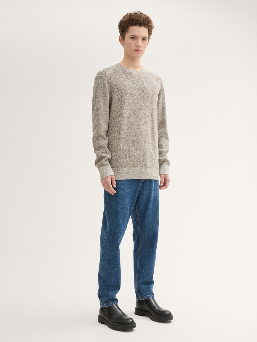 strickpullover in melange-optik