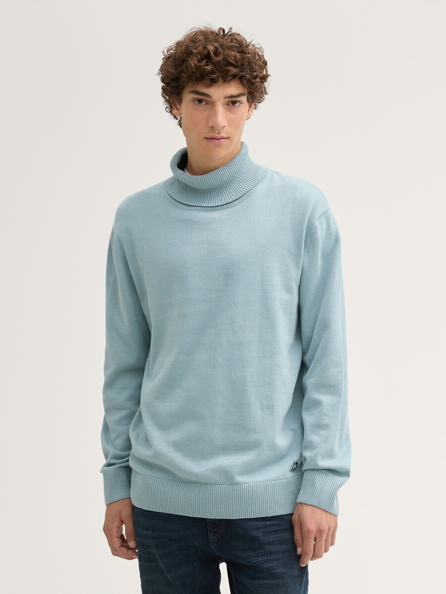 einfacher rollkragenpullover