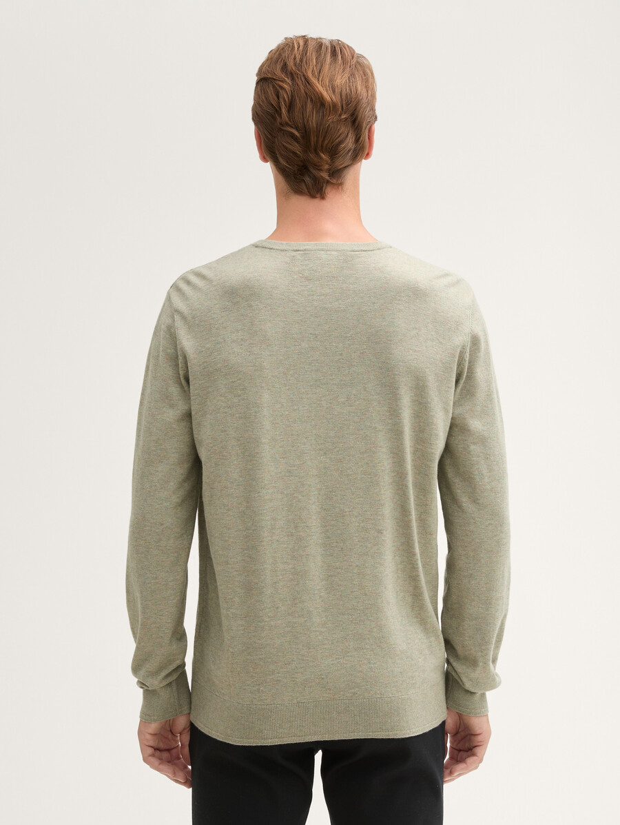 strickpullover mit logo-abzeichen