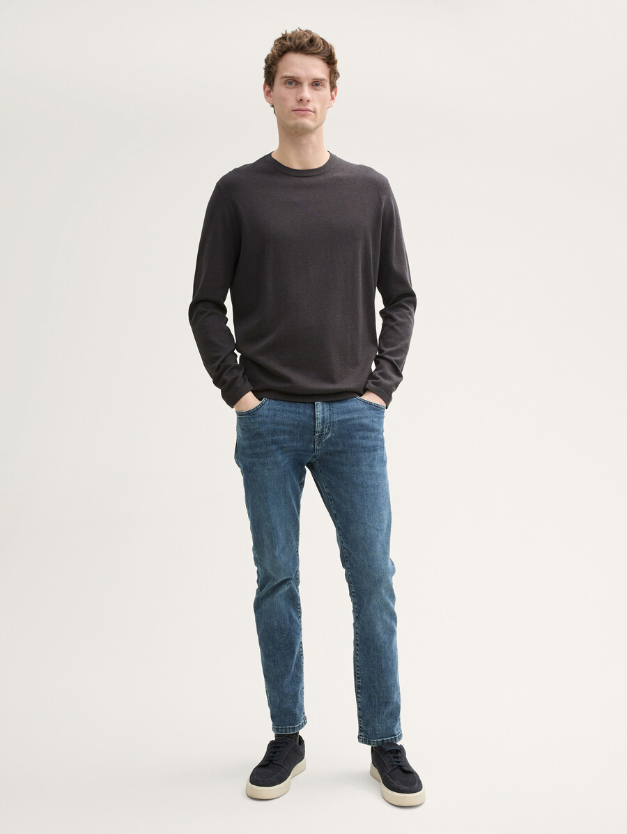 weicher strickpullover mit seide