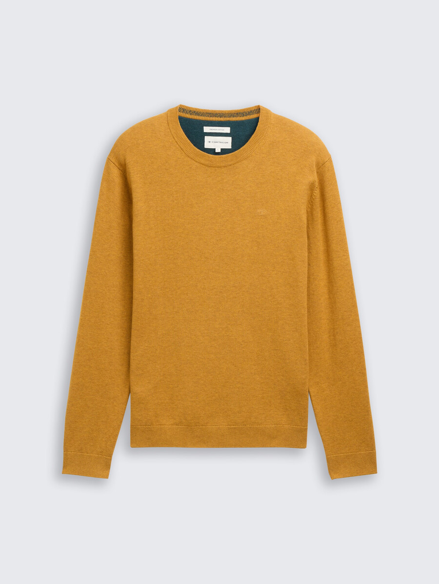 einfacher strickpullover aus baumwolle