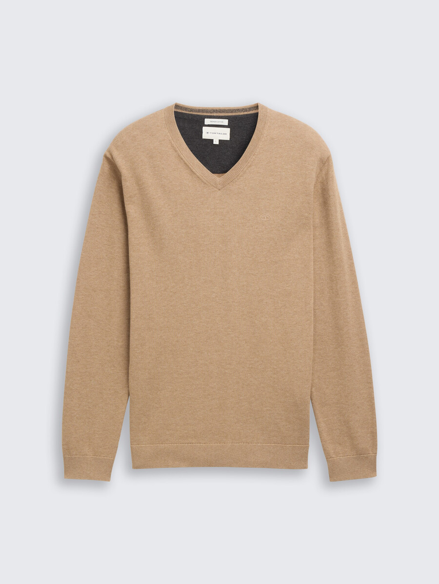 strickpullover mit v-ausschnitt