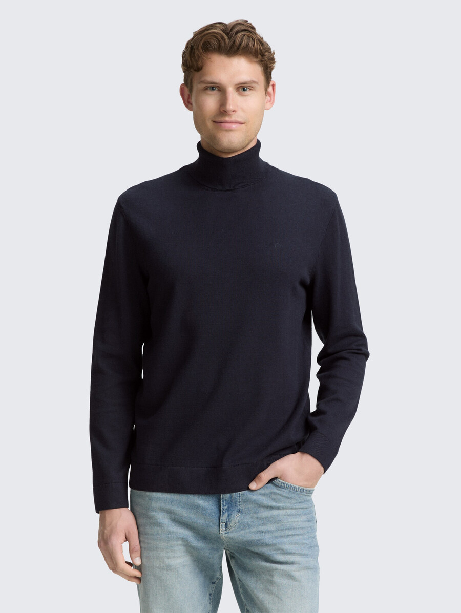 rollkragenpullover aus baumwolle