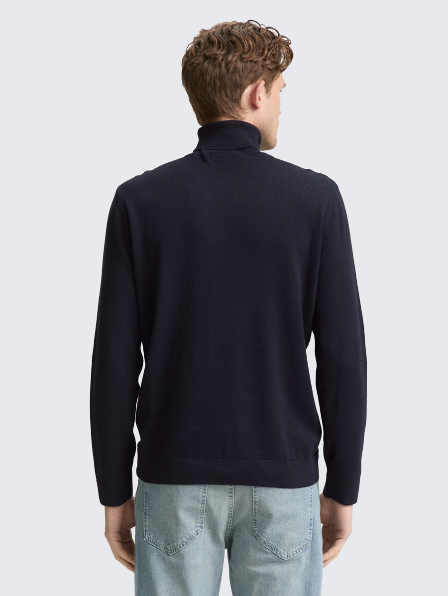 rollkragenpullover aus baumwolle