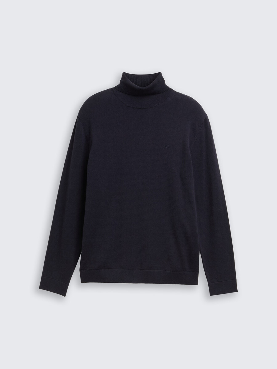 rollkragenpullover aus baumwolle