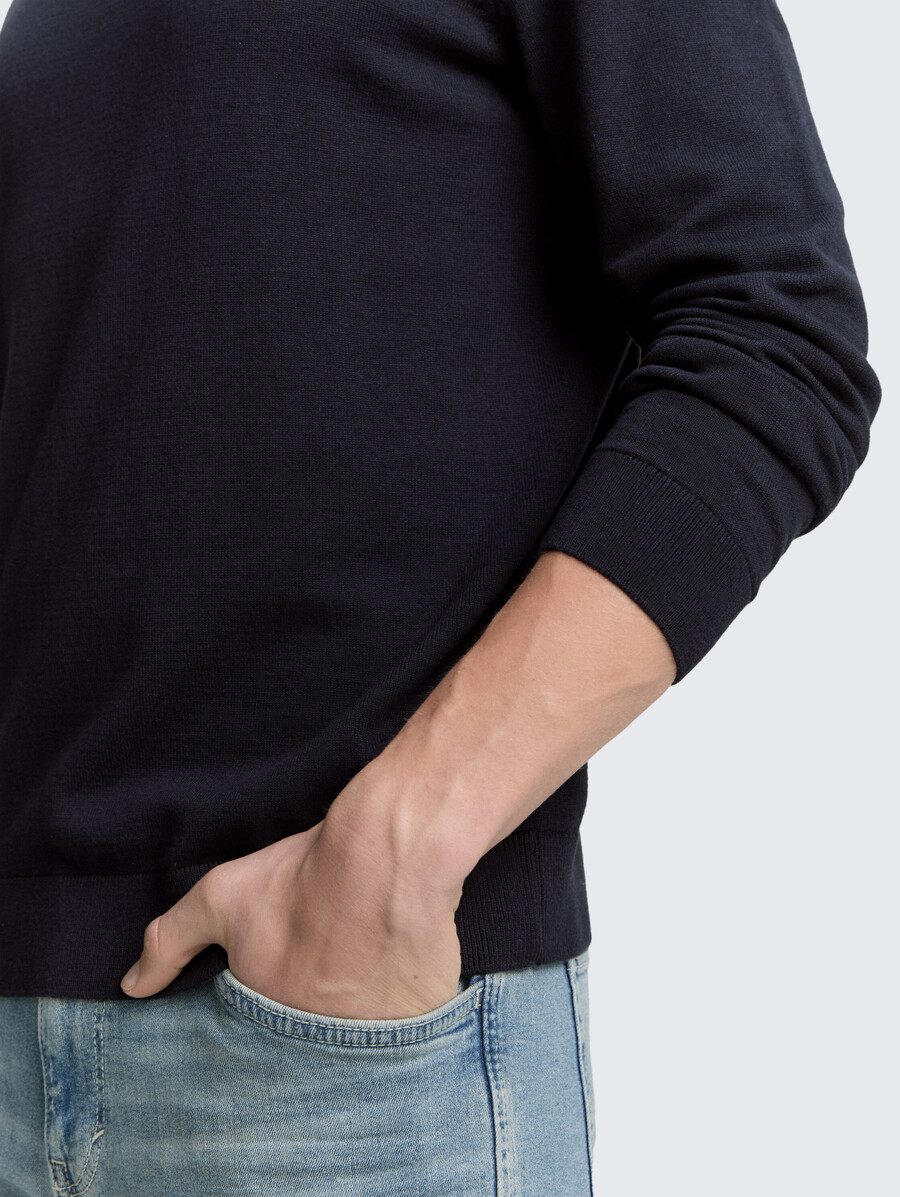 rollkragenpullover aus baumwolle