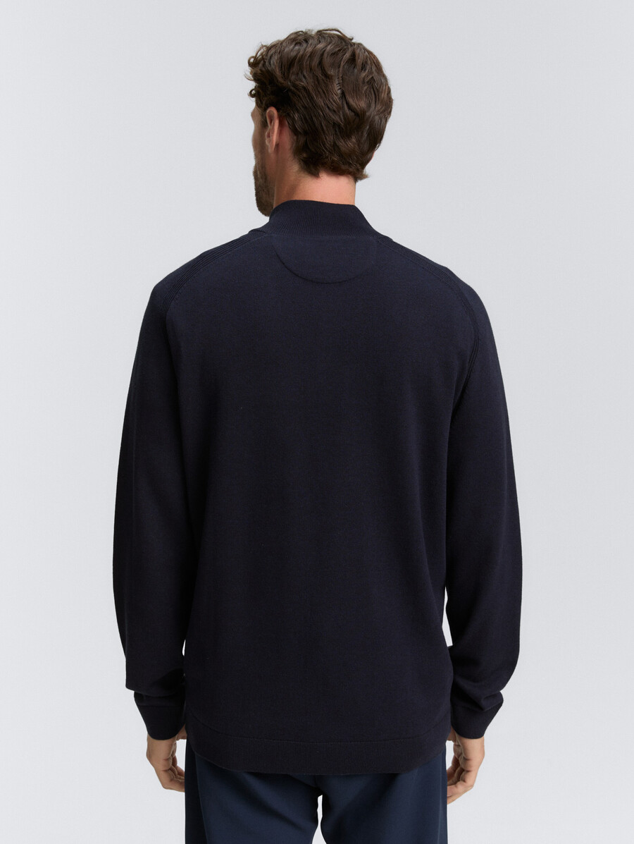 troyer strickpullover mit logostickerei