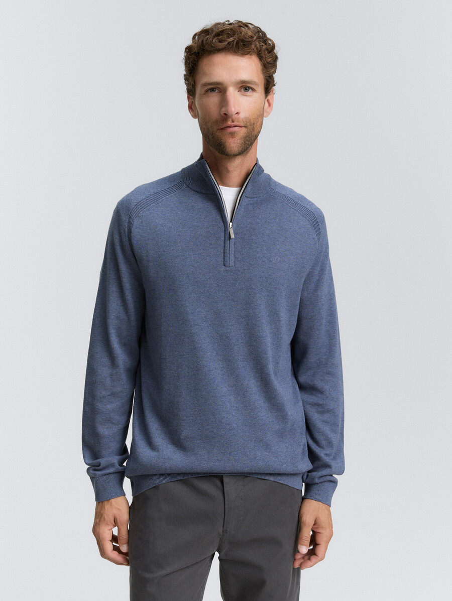 troyer strickpullover mit logostickerei