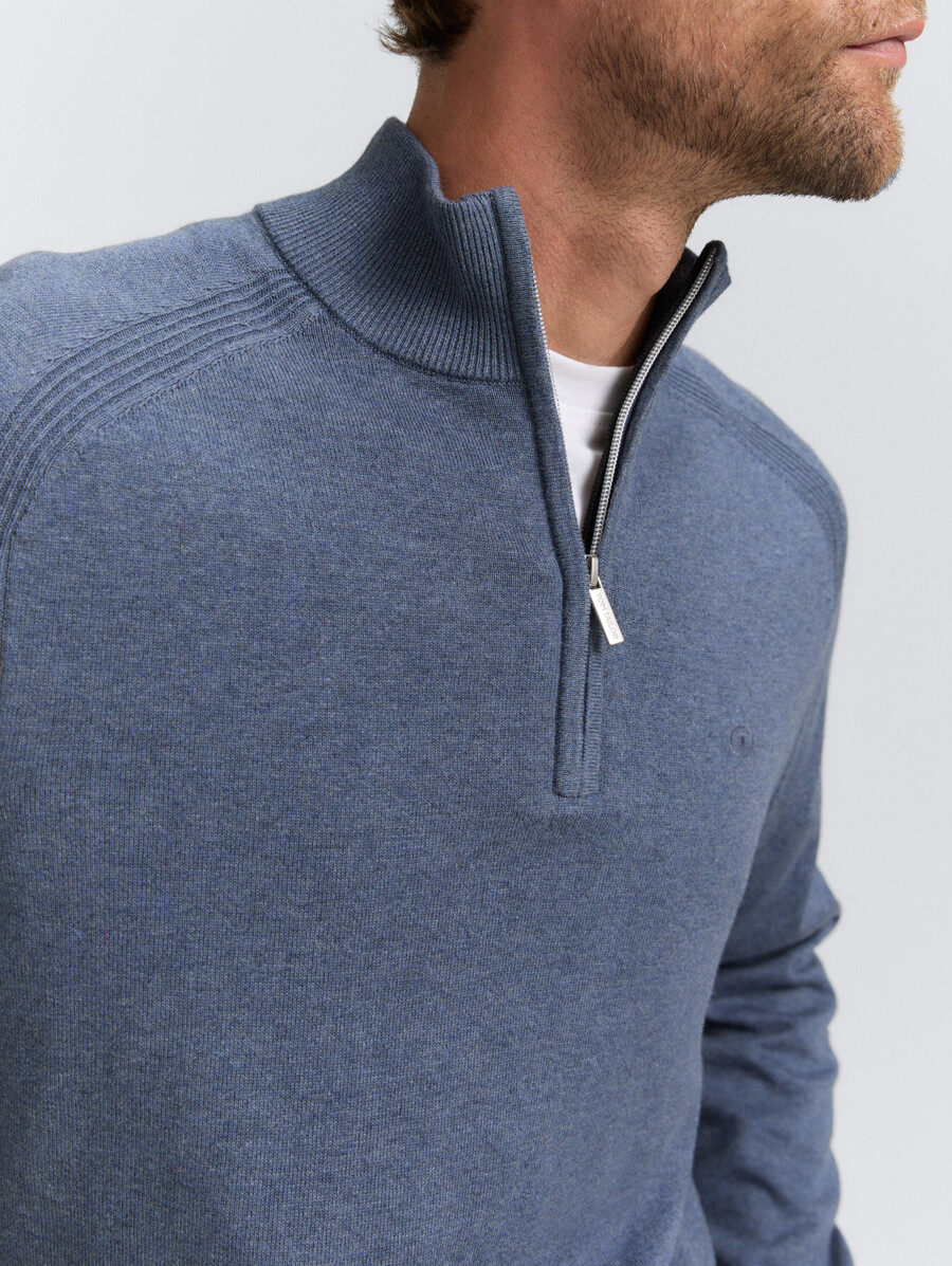 troyer strickpullover mit logostickerei
