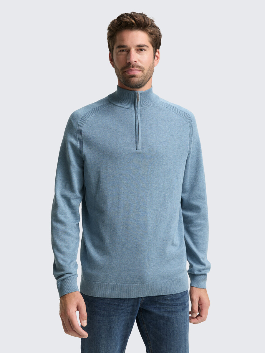 troyer strickpullover mit logostickerei