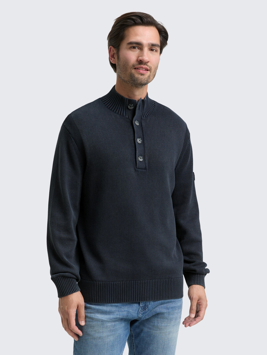 troyer strickpullover in gewaschener baumwolloptik