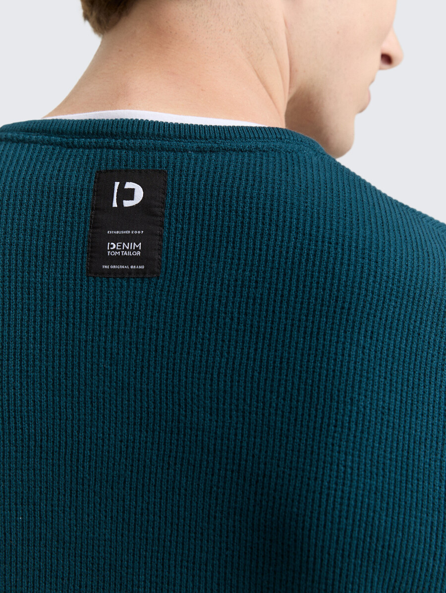 2-in-1-strickpullover aus baumwolle
