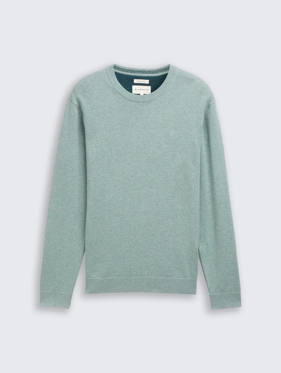 einfacher strickpullover aus baumwolle