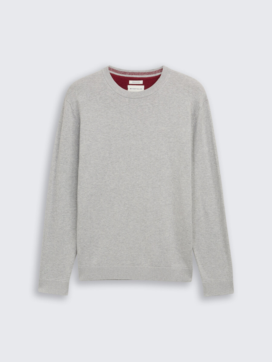 einfacher strickpullover aus baumwolle