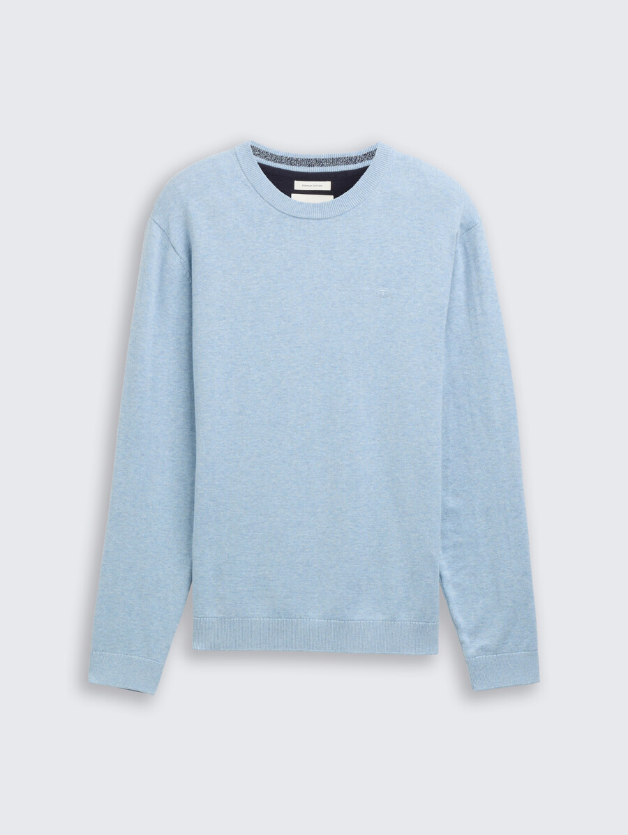 einfacher strickpullover aus baumwolle