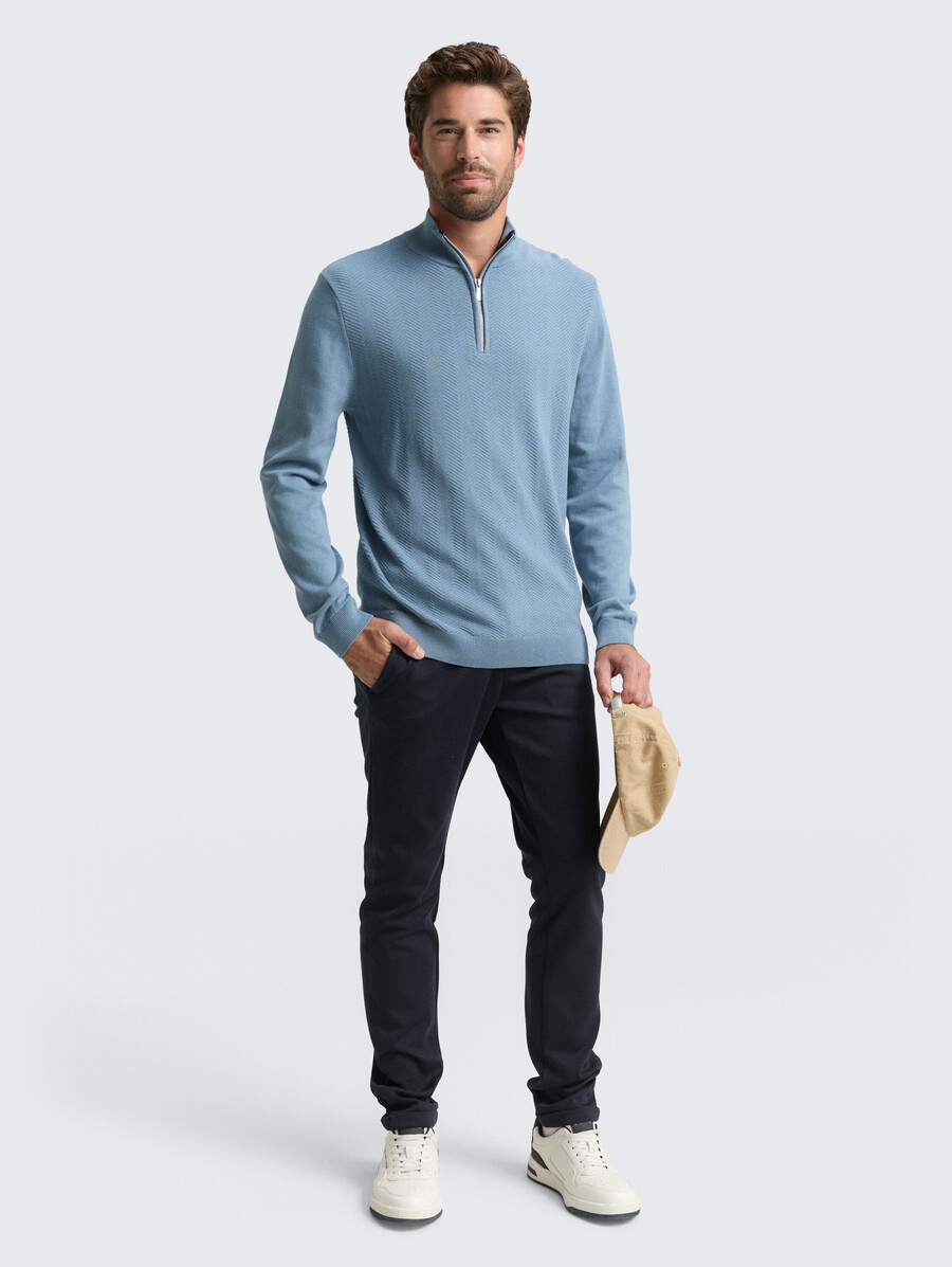 troyer strickpullover mit fischgrätmuster