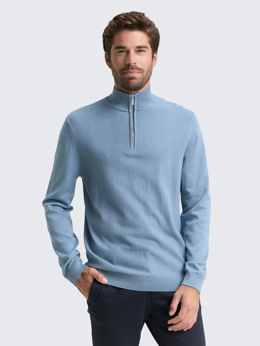 troyer strickpullover mit fischgrätmuster