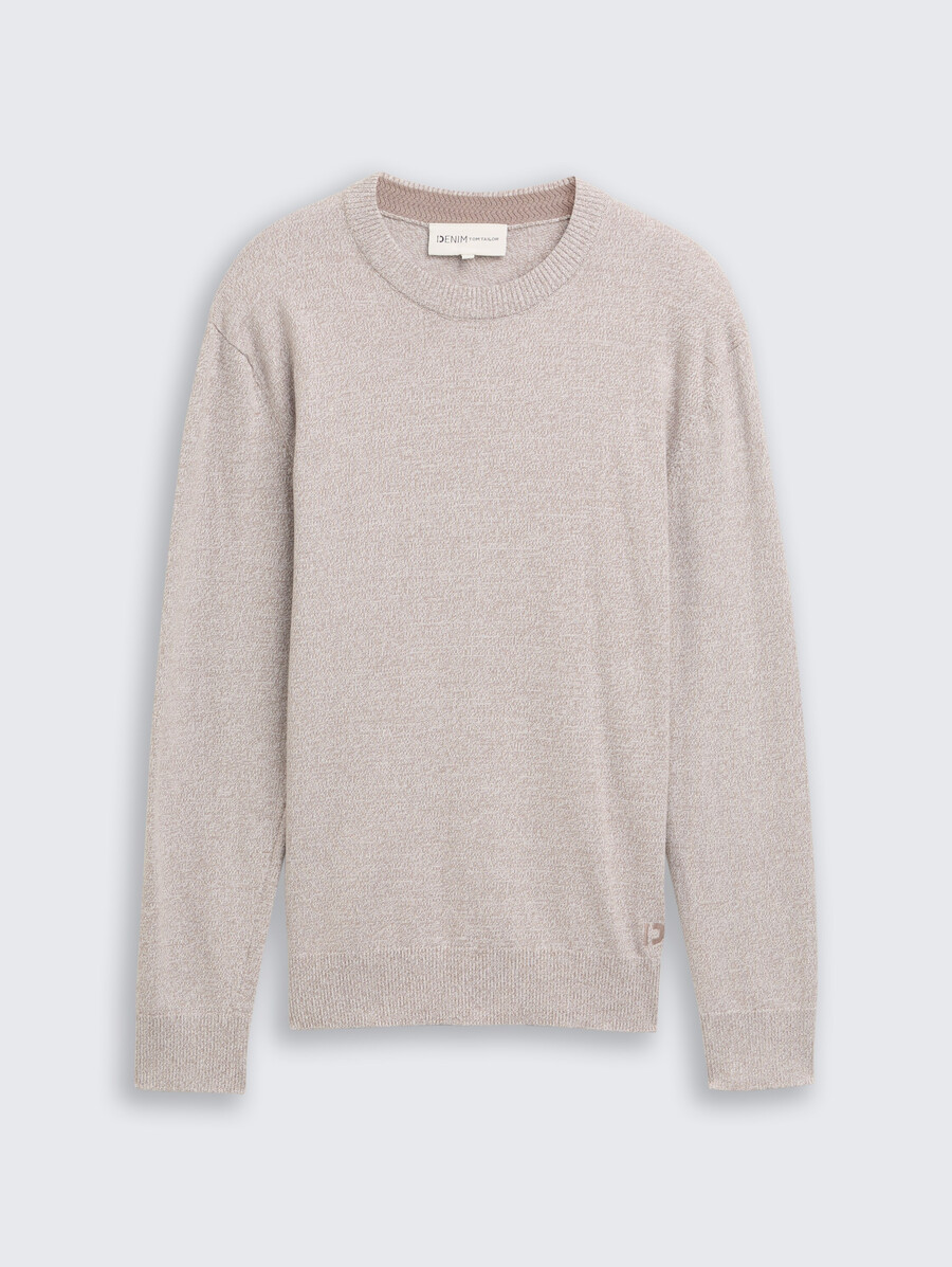 einfacher strickpullover aus baumwolle