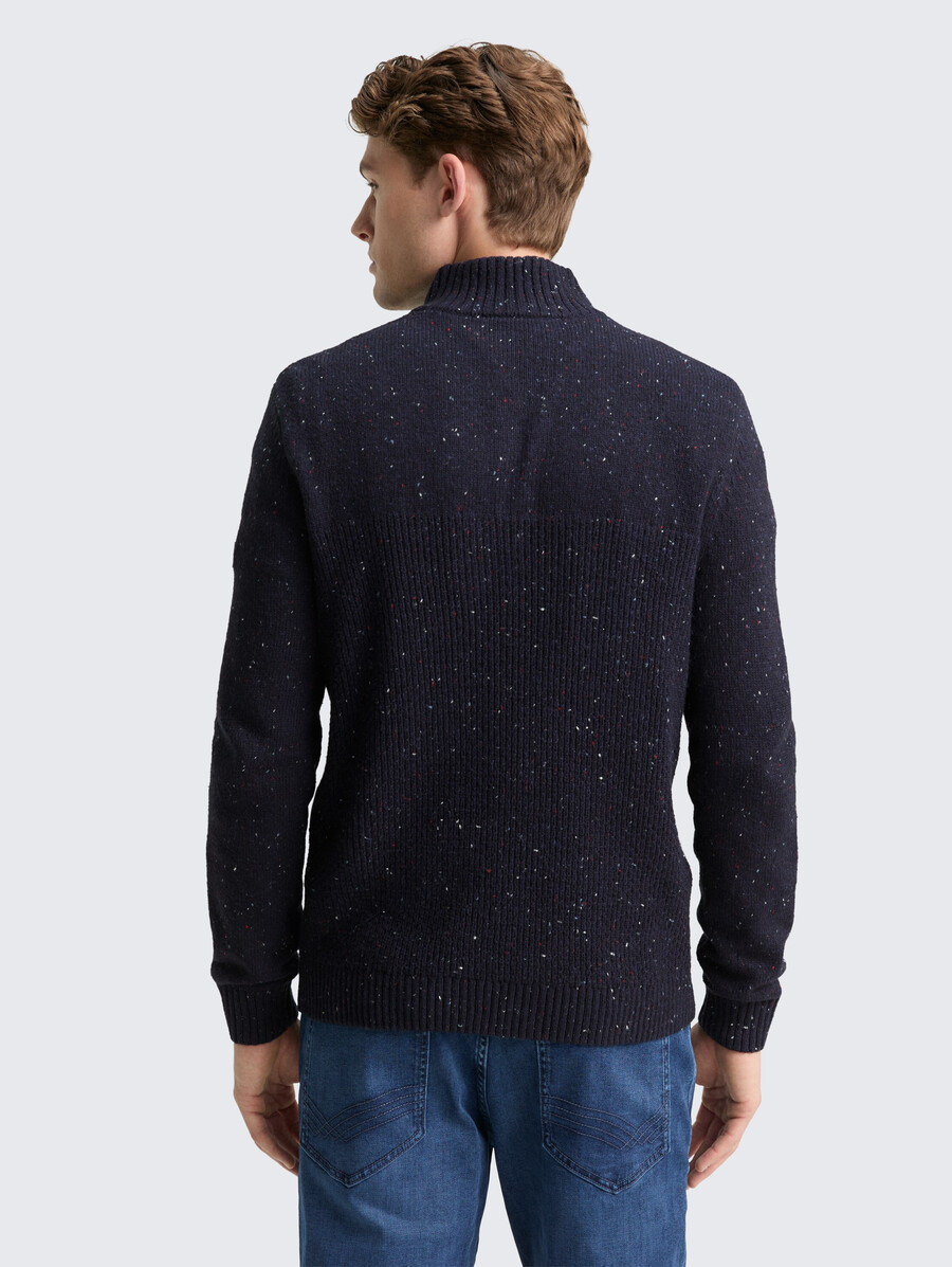 troyer strickpullover mit verschiedenen texturen